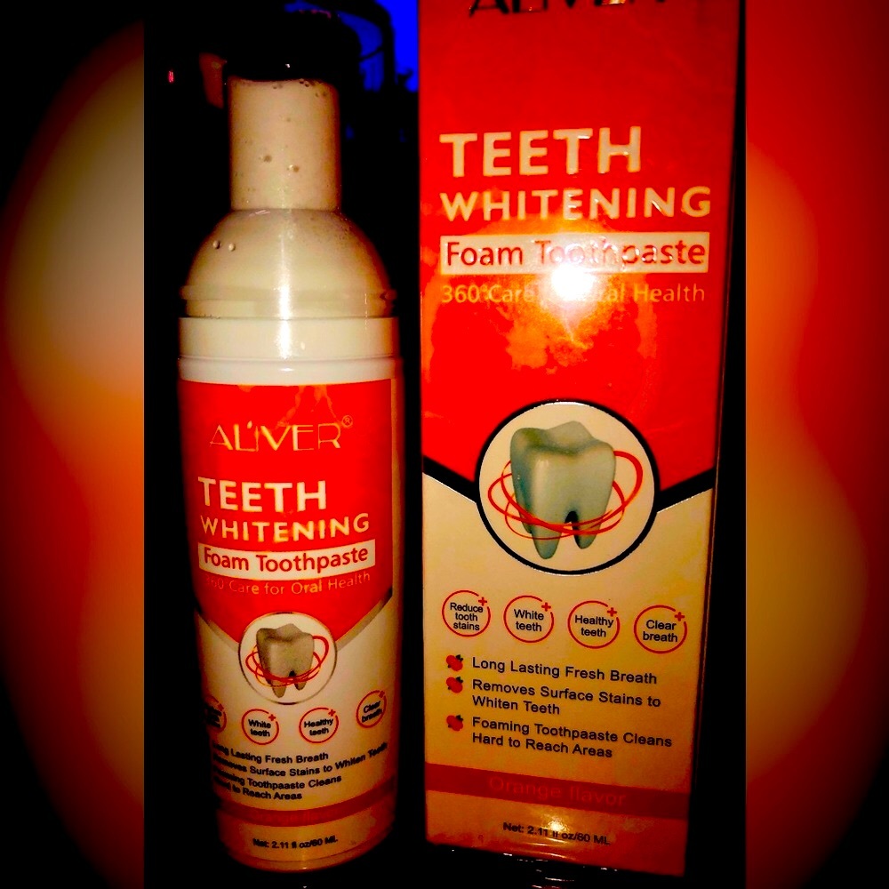 ♨️3/25♨️ A'LIVER Teeth Whitening Foam Toothpaste 2.11oz NIB